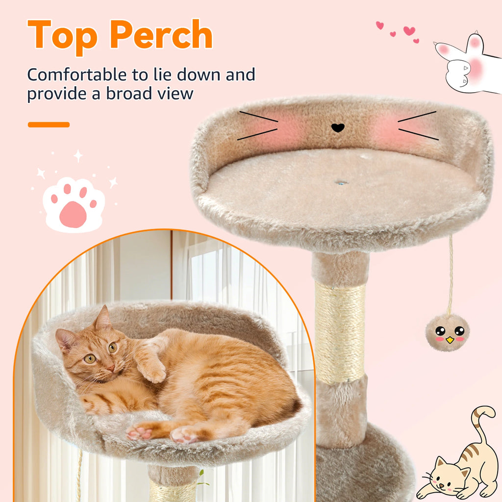 Multi-Tier Cat Tree with Scratching Posts
