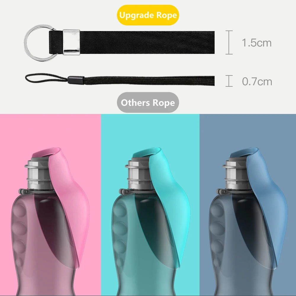 800ml portable water bottle for dogs.