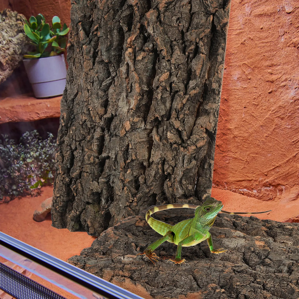 2 piece Cork bark texture for reptiles.