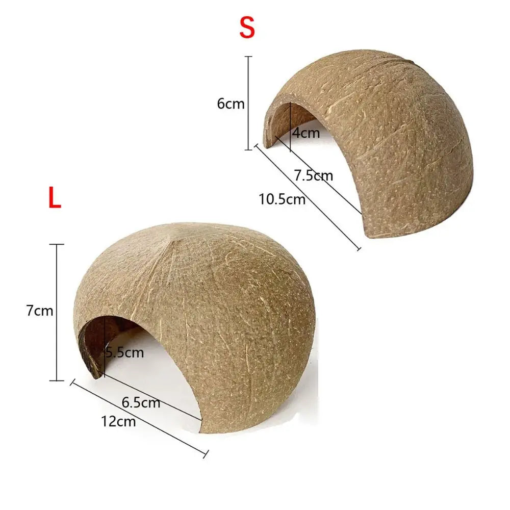 Coconut hide for small pet.
