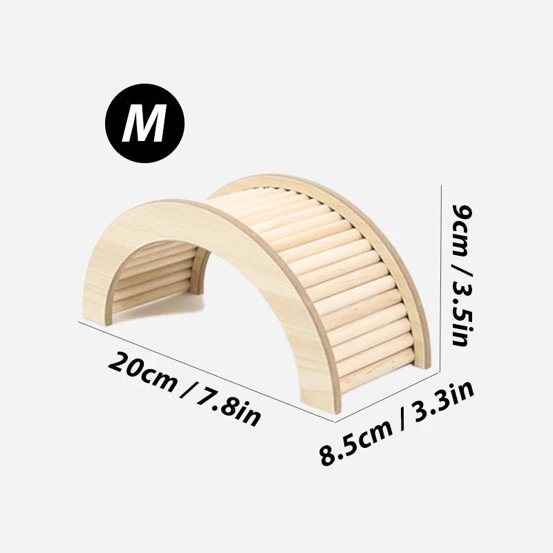 S/M/L Hamster Climbing Ladder Wooden Bridge