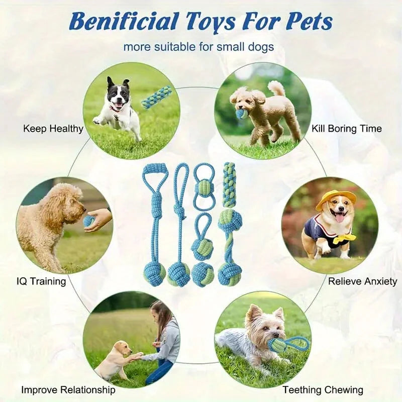 7pcs Dog Rope Chew Toys
