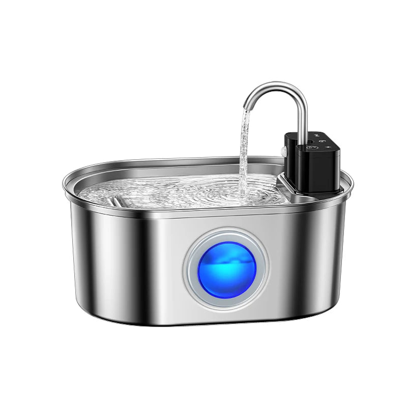 ROJECO 3.2L Stainless Steel Cat Water Fountain Wireless Sensor