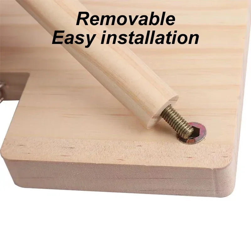 Small pet wooden ladder and platform