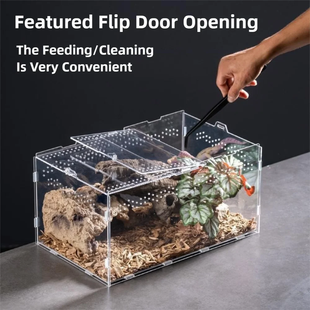 Durable Acrylic Reptile Habitat Clear box.