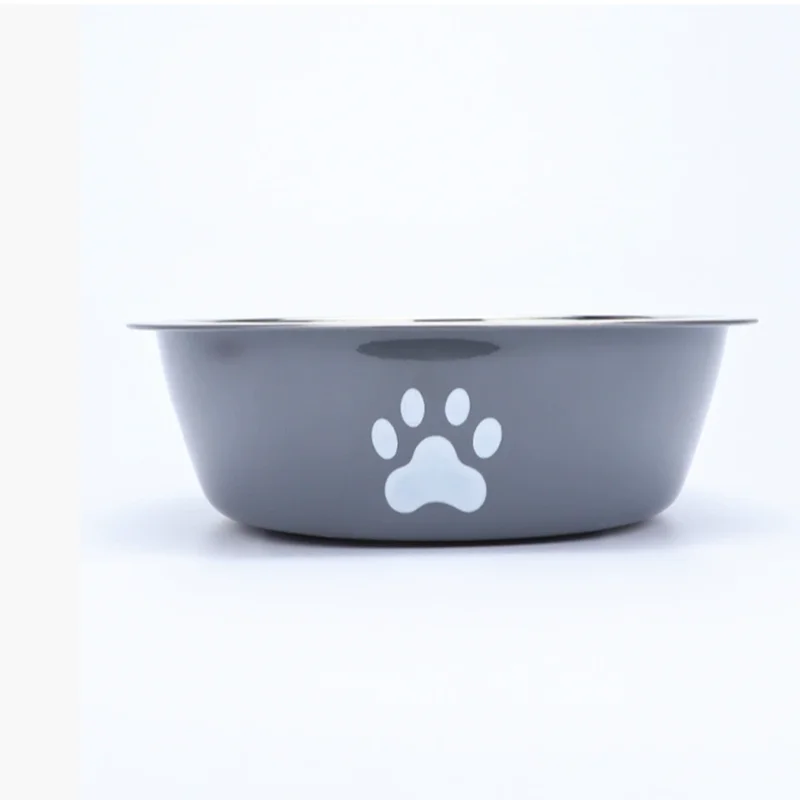 Large capacity stainless steel dog bowl anti-slip