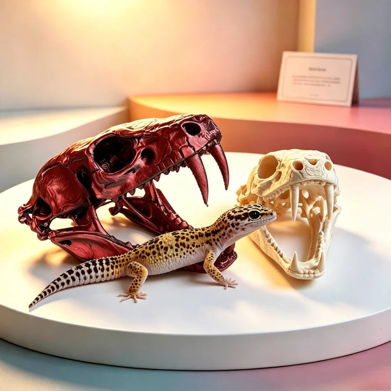 Reptile Vivarium ornament snake skull.