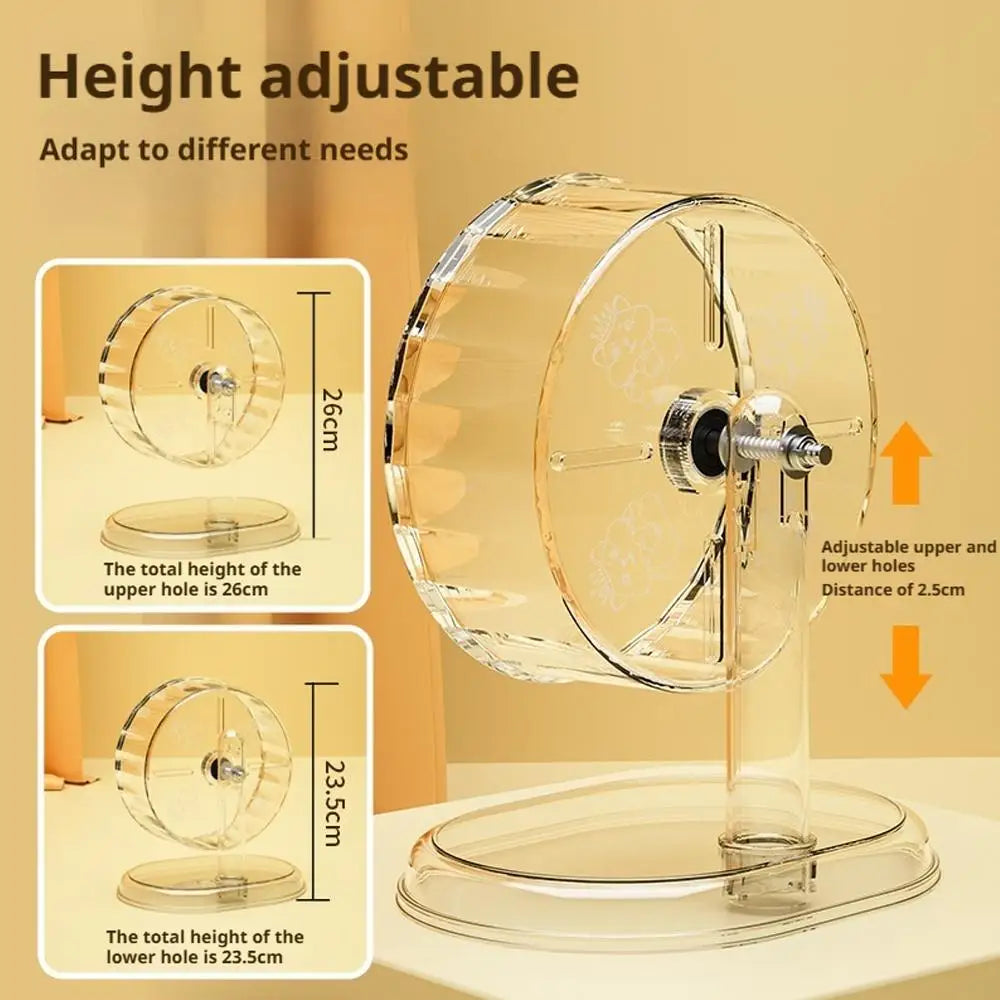 Ultra quiet Transparent hamster Running Wheel.