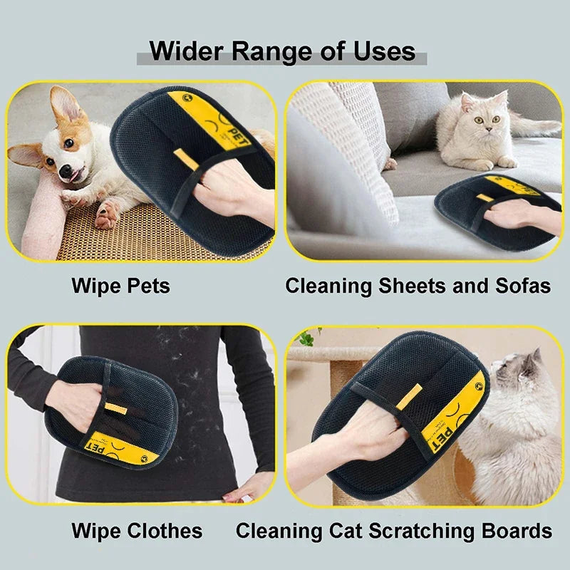 Pet Grooming Glove – Gentle Fur Removal for Cats & Dogs
