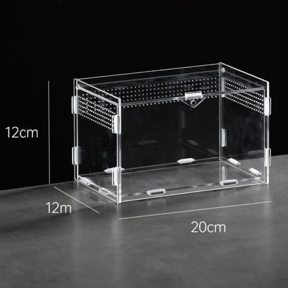 Durable Acrylic Reptile Habitat Clear box.