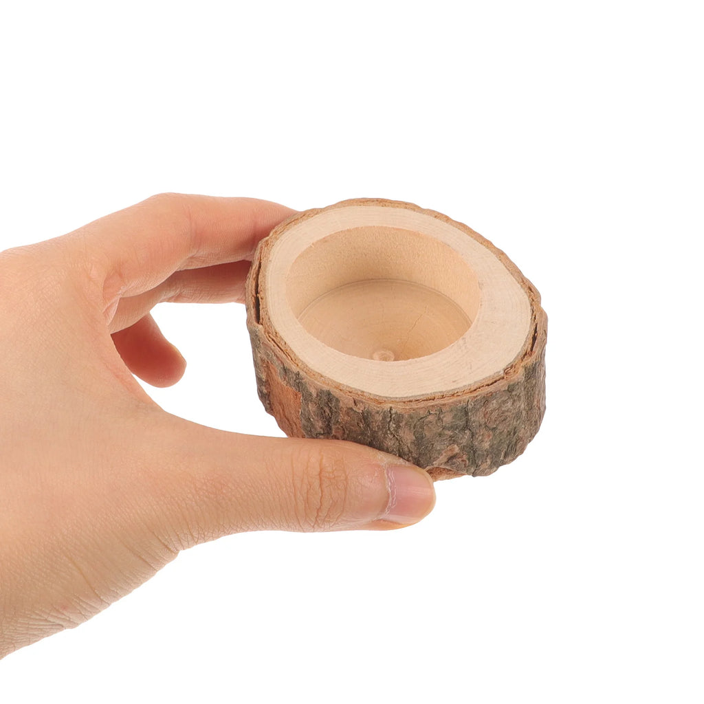 Small pet wooden food bowl.