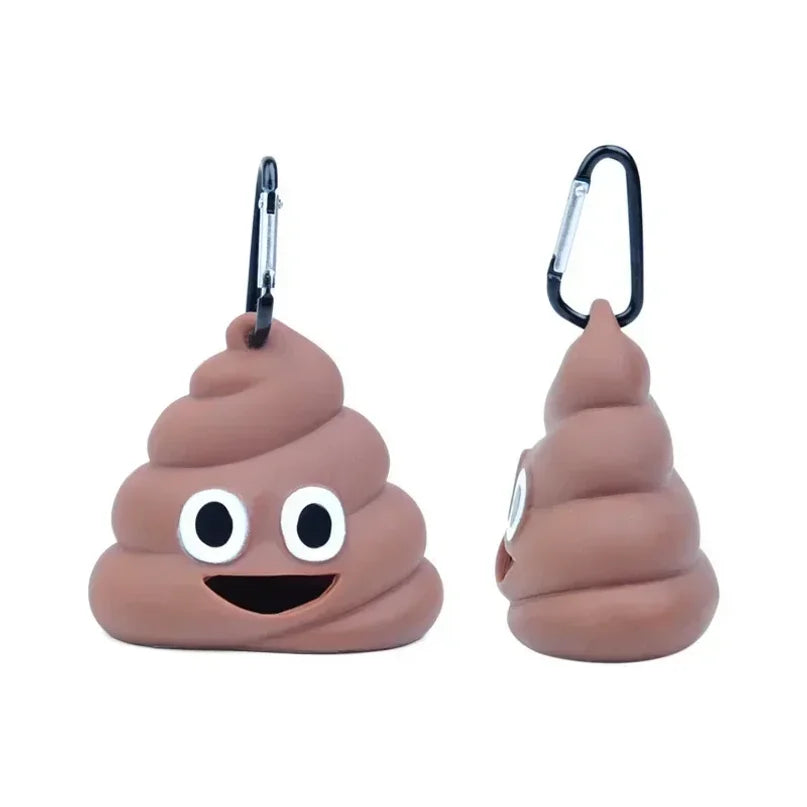Poo emoji dog/ cat poo bag holder.