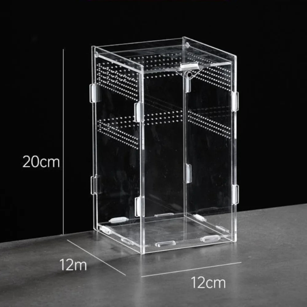 Durable Acrylic Reptile Habitat Clear box.