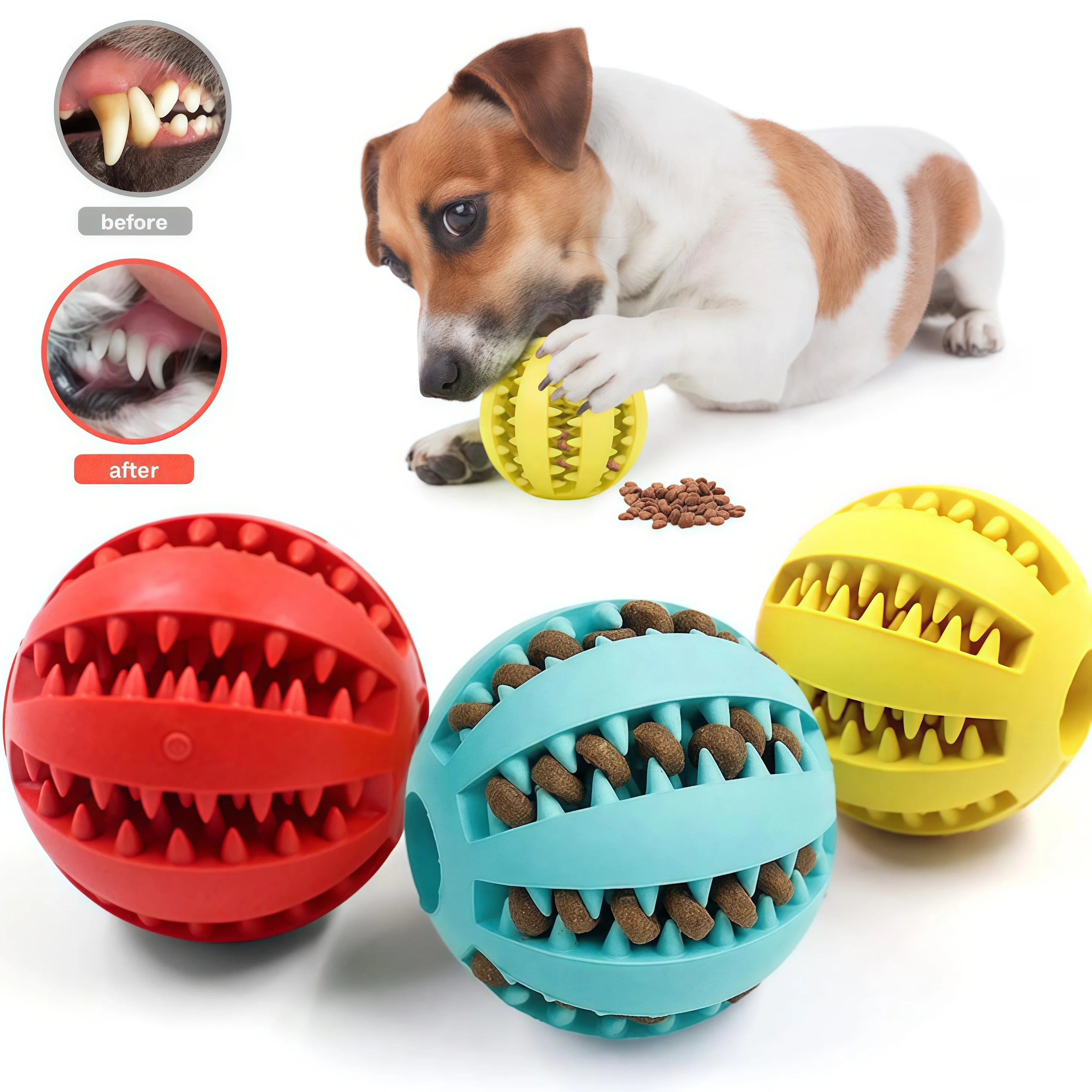 Dog chew ball, treat dispenser.