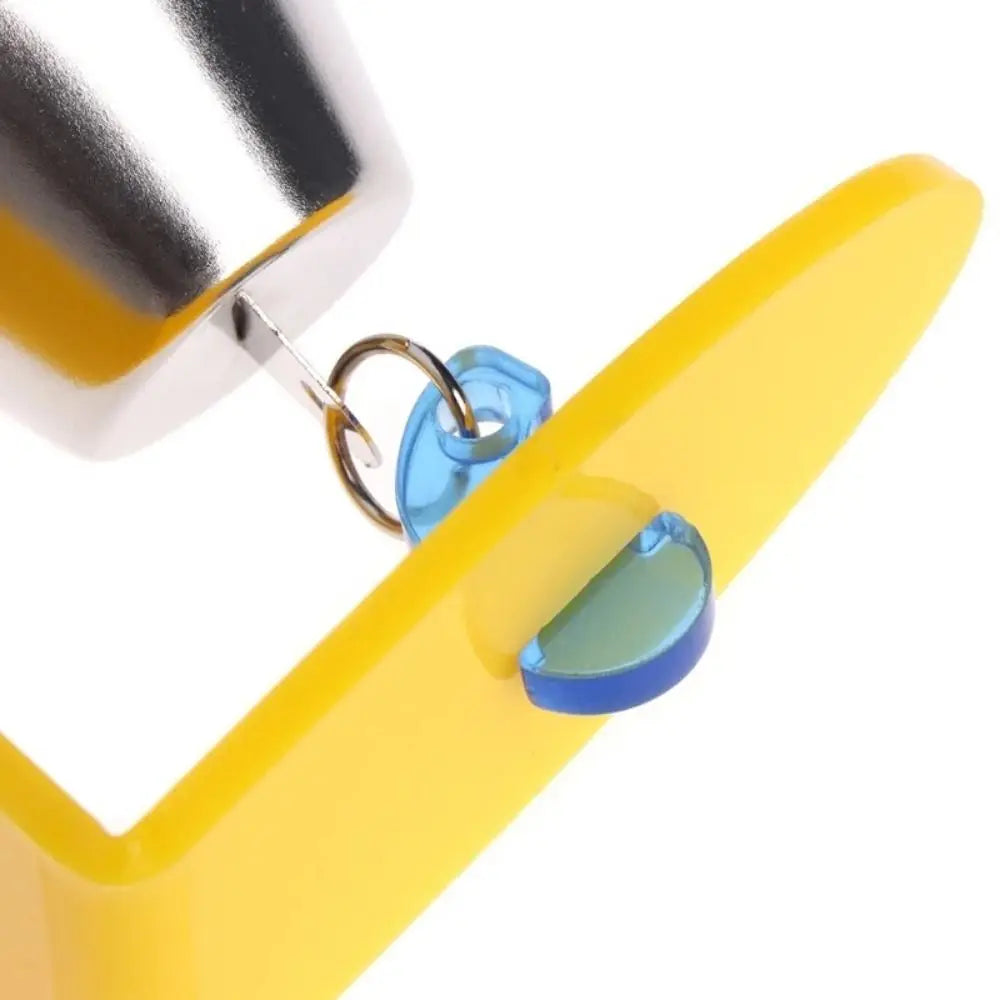 Metal, Acrylic bird bell toy.