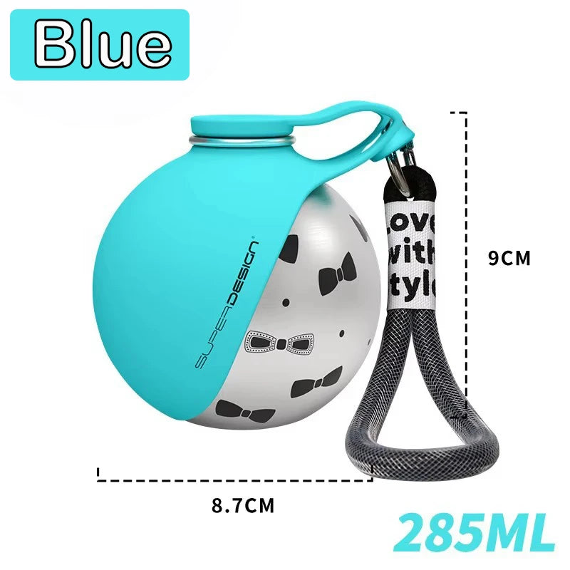 Portable Dog Water Bottle 285ML Stainless Steel & plastic