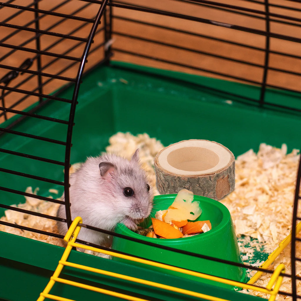 Small pet wooden food bowl.
