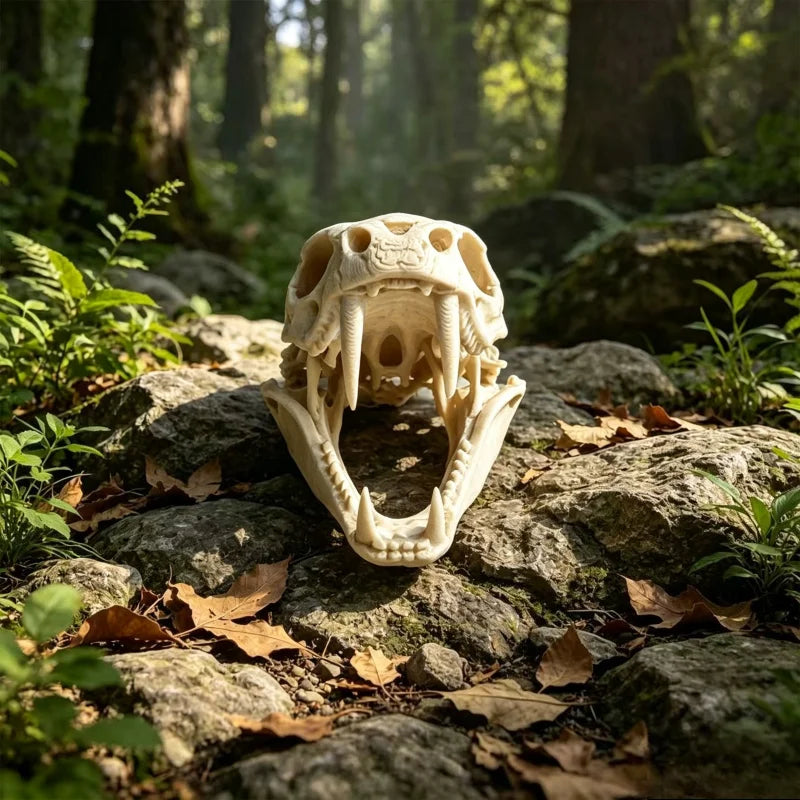 Reptile Vivarium ornament snake skull.