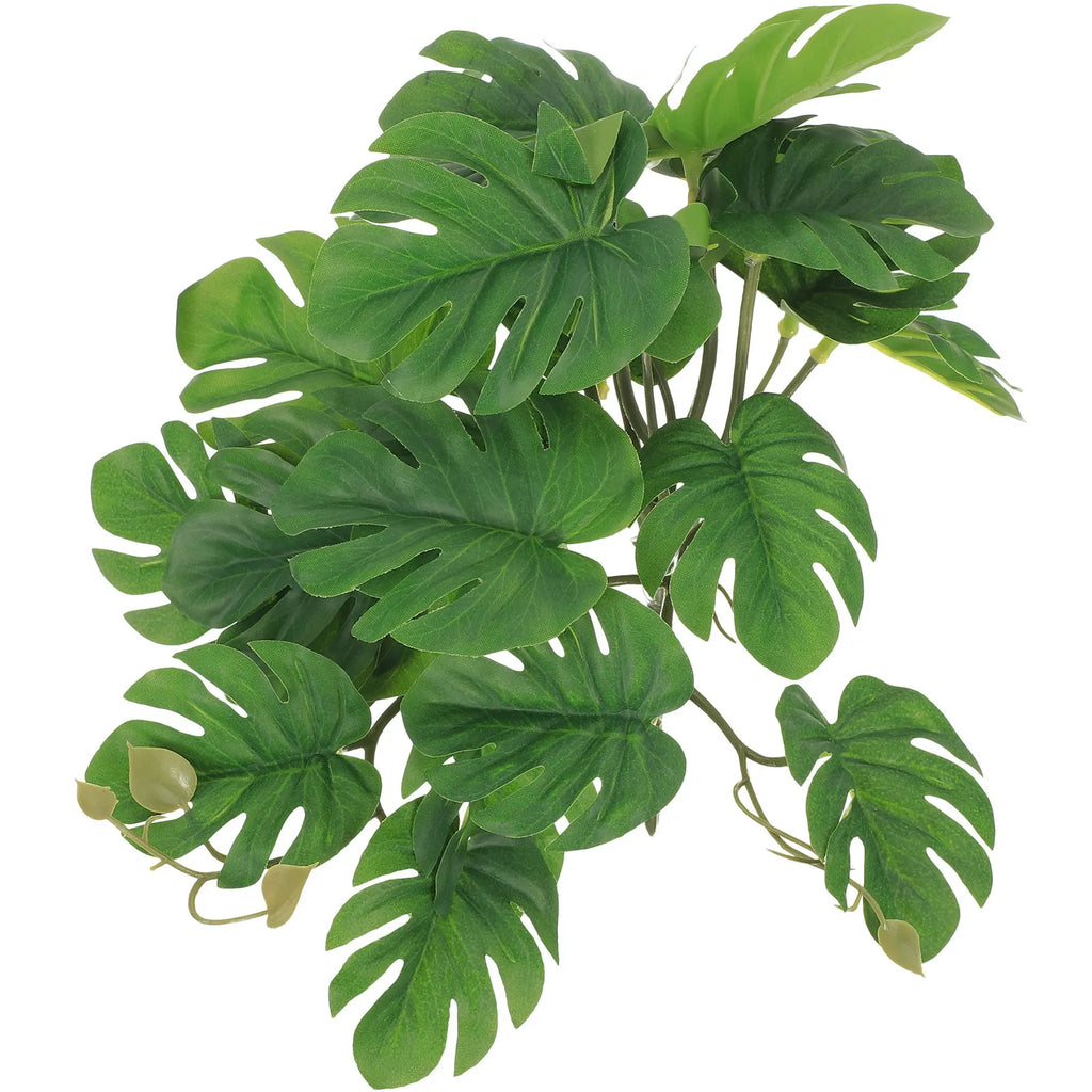 Reptile imitation plants for vivarium.