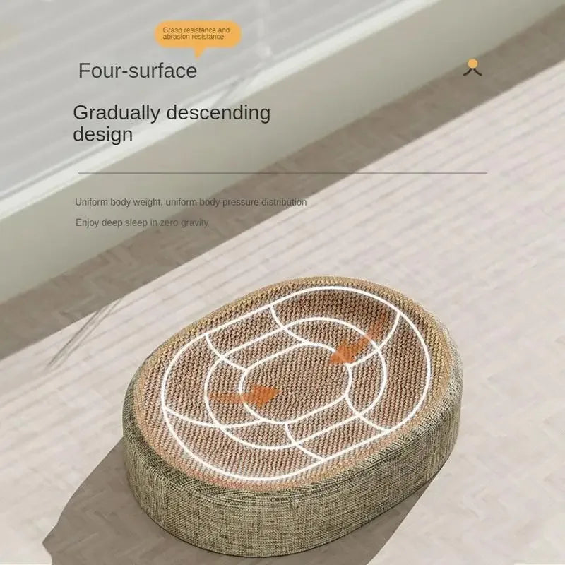 2in1 Oval cat scratcher and bed.