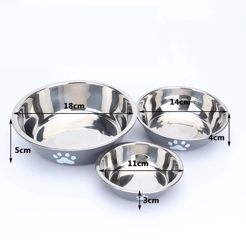 Large capacity stainless steel dog bowl anti-slip