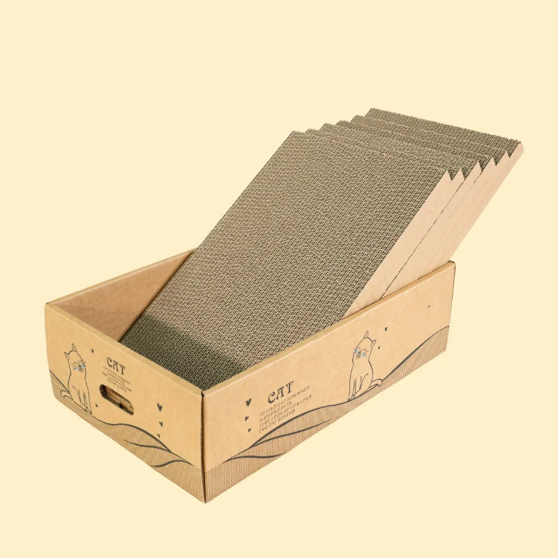 6-Pack Cat Scratching Posts, 13" Wide Extra Large, Reversible Cardboard Scratching Posts.