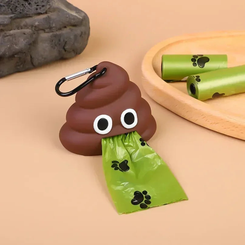 Poo emoji dog/ cat poo bag holder.