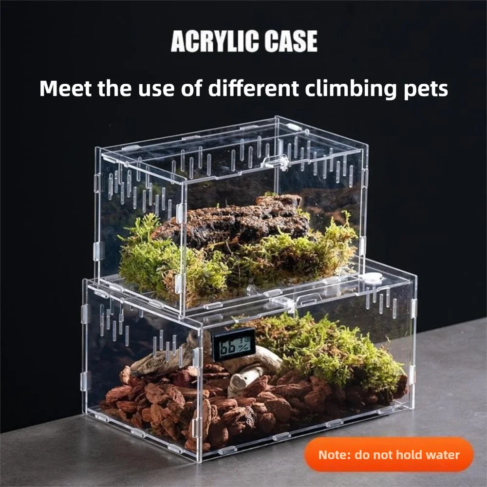 Durable Acrylic Reptile Habitat Clear box.