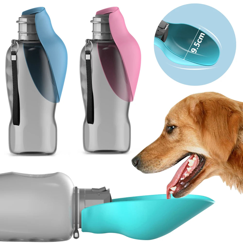 800ml portable water bottle for dogs.