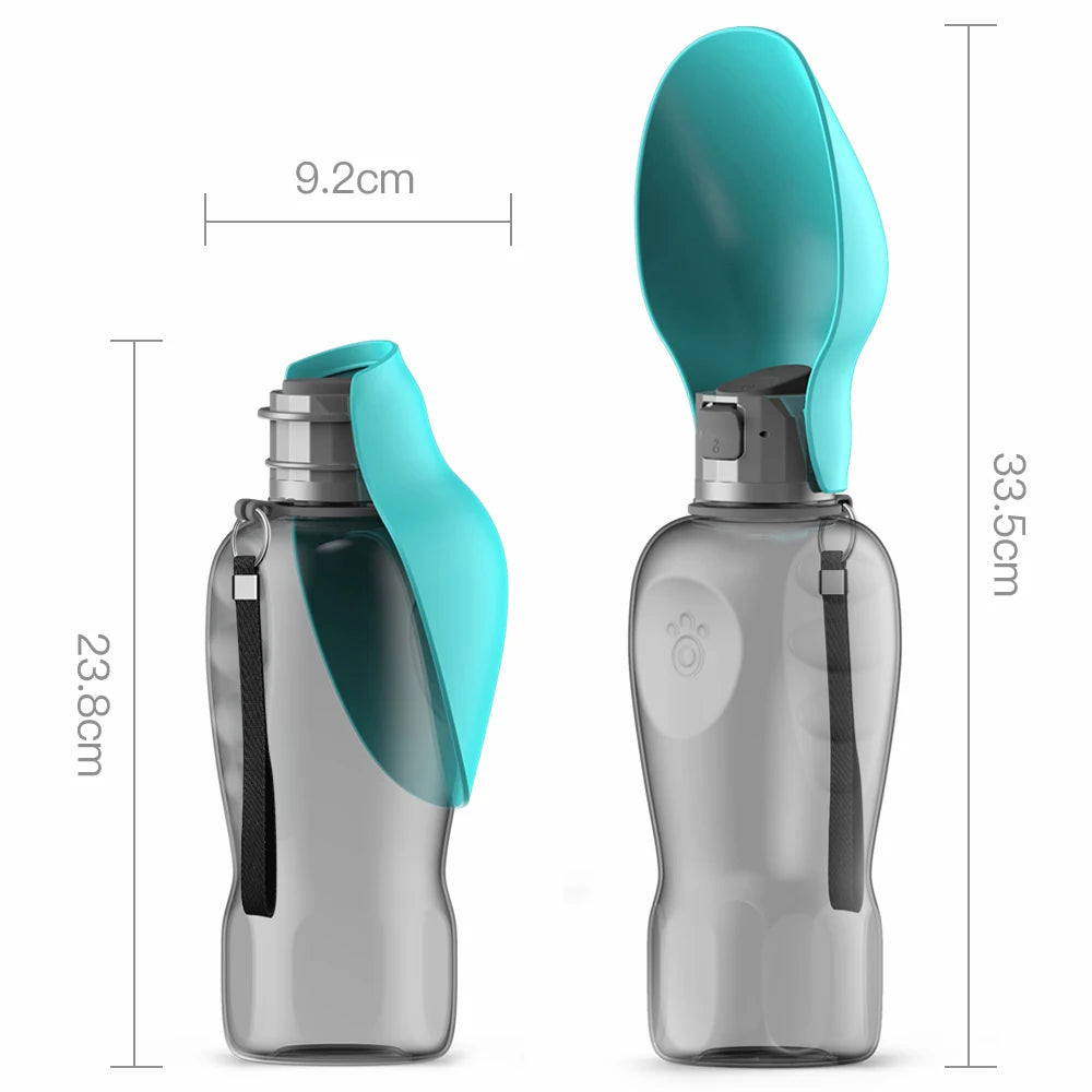 800ml portable water bottle for dogs.