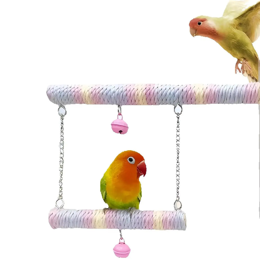Multi colour bird swing