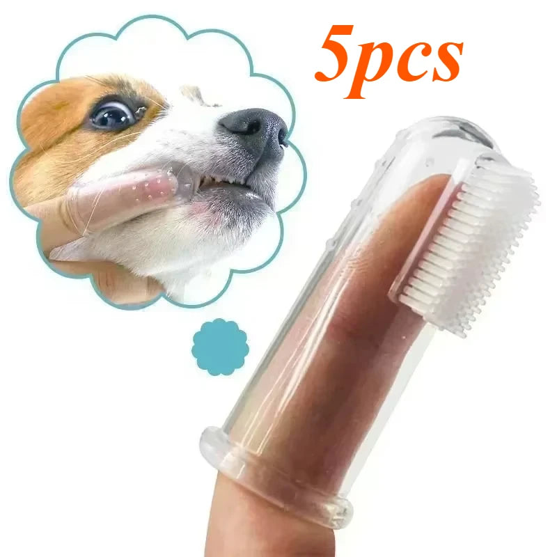 5pcs Super Soft Dog Finger Toothbrush