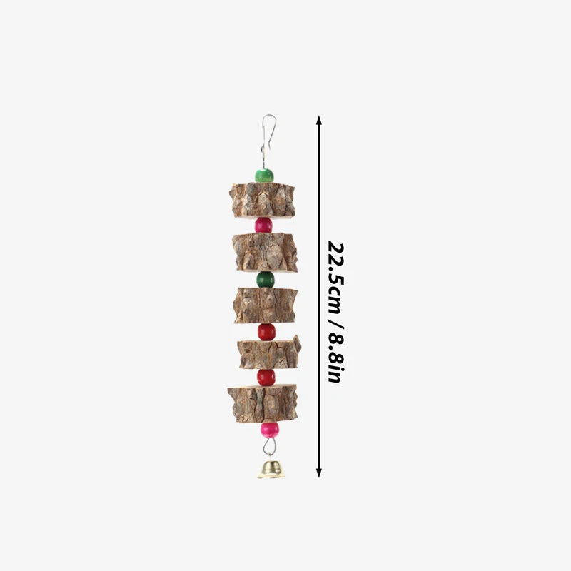 Natural Wooden bird hanging piece.