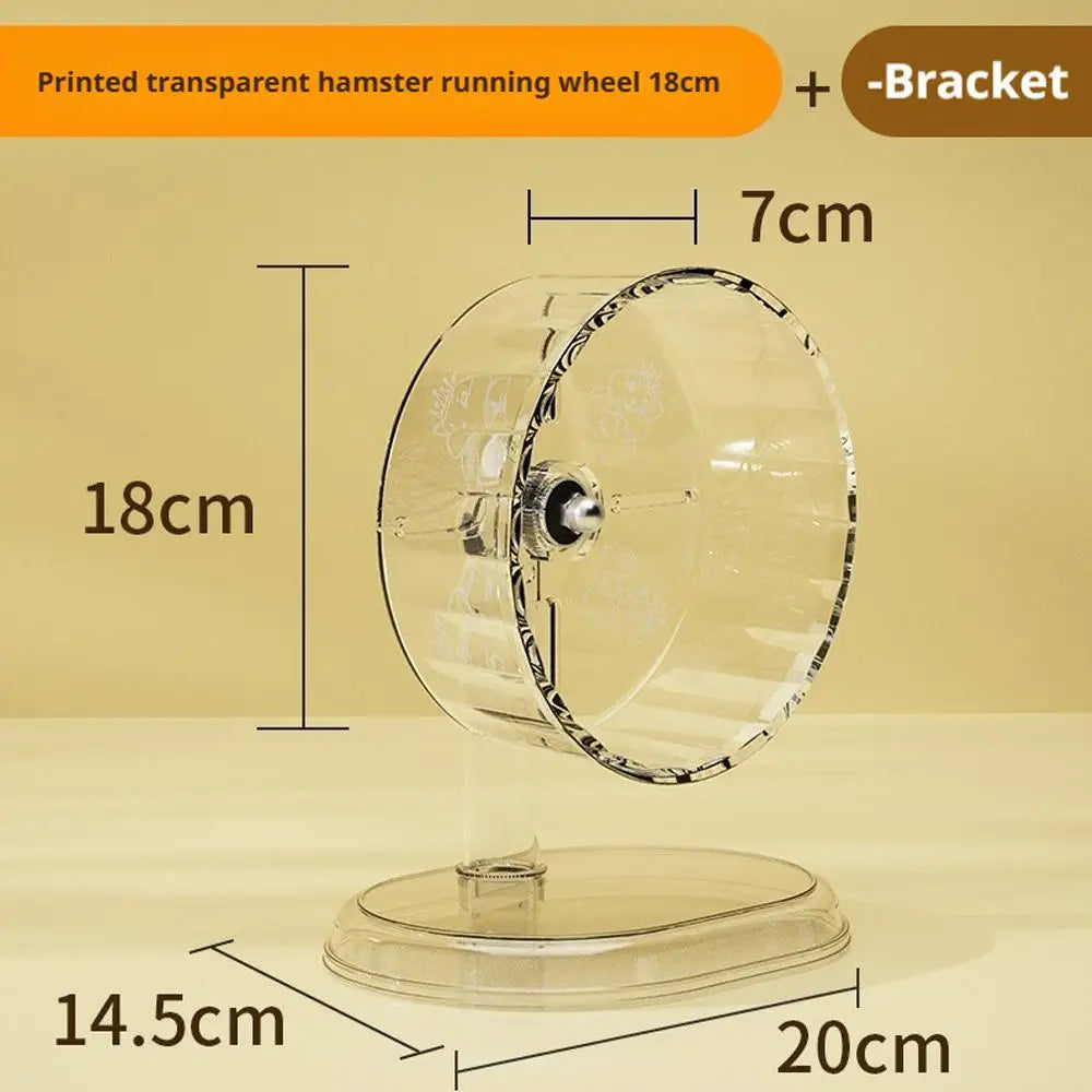 Ultra quiet Transparent hamster Running Wheel.