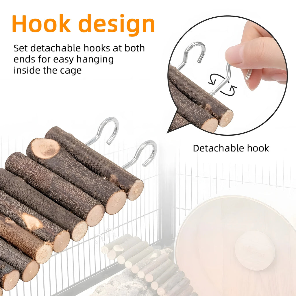 Small pet wooden bridge.