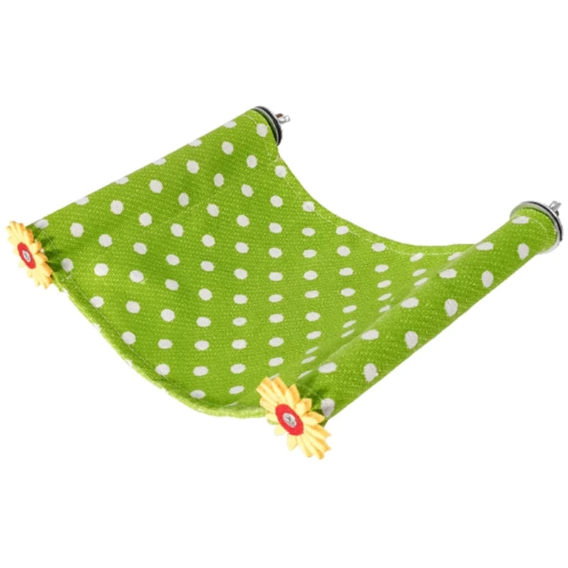 Bird hammock for swinging or perching.
