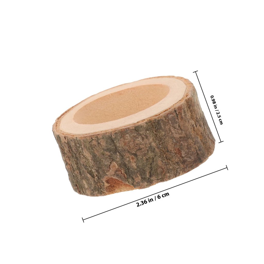 Small pet wooden food bowl.