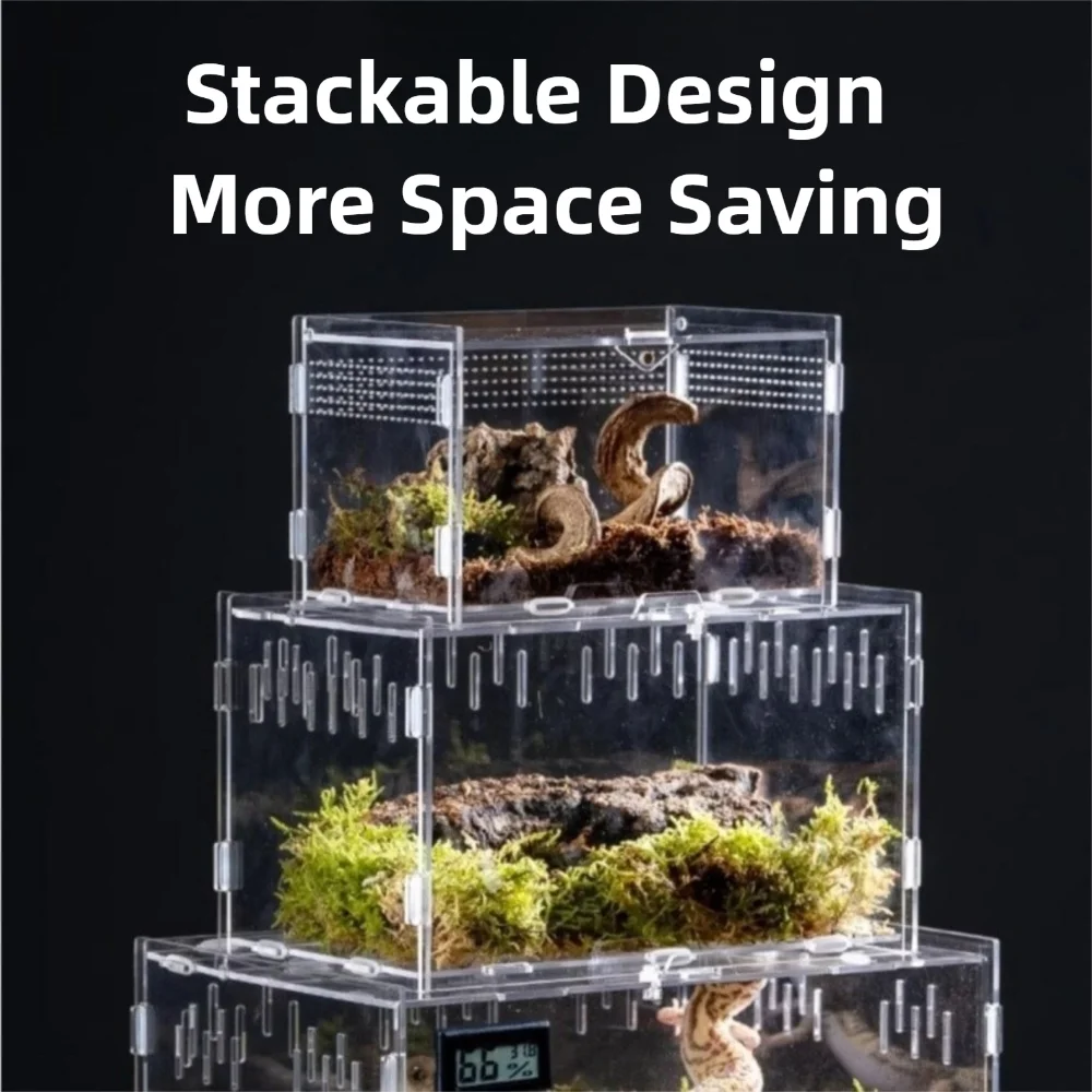 Durable Acrylic Reptile Habitat Clear box.