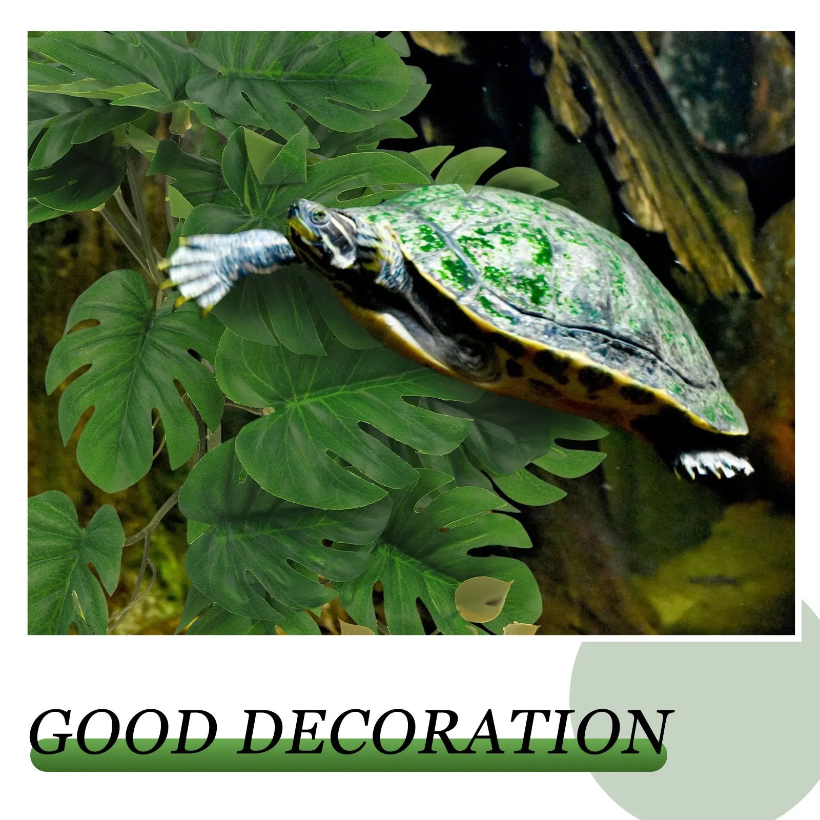 Reptile imitation plants for vivarium.