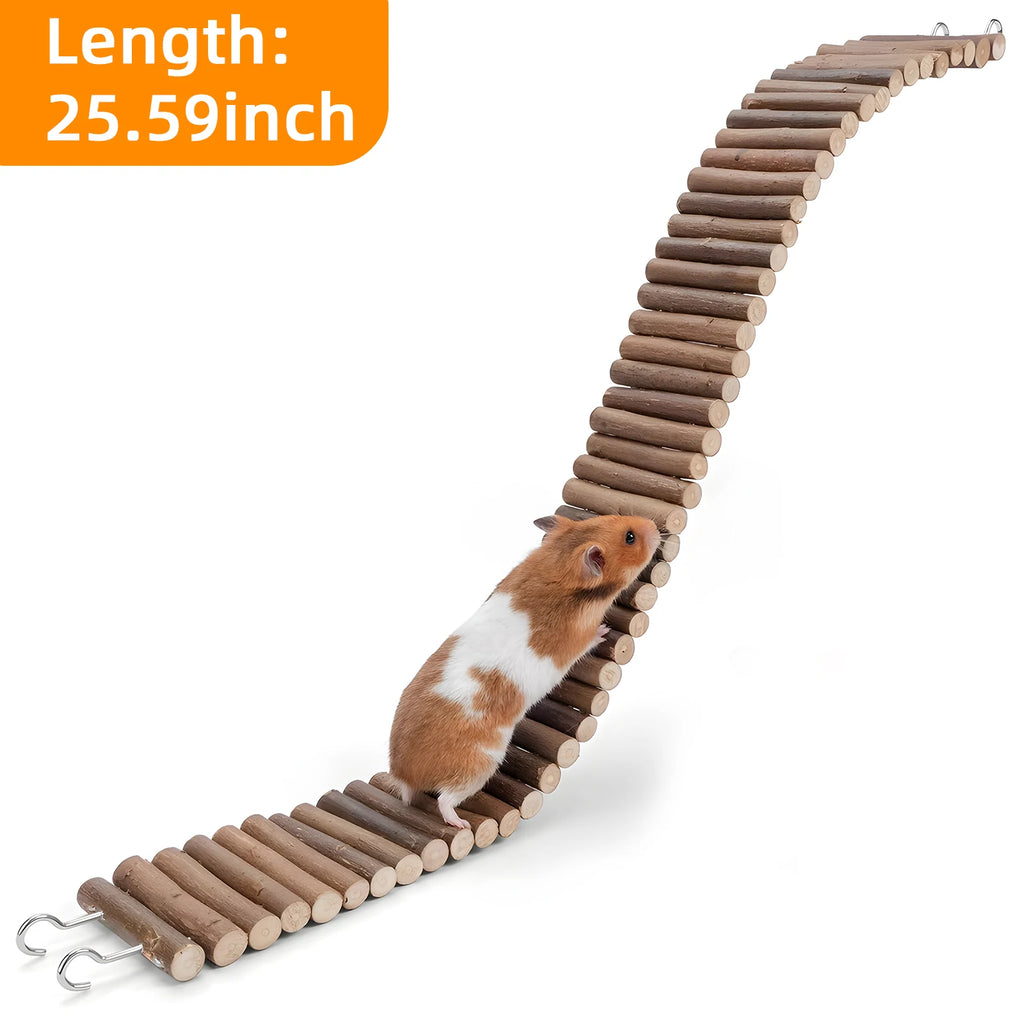 Small pet wooden bridge.