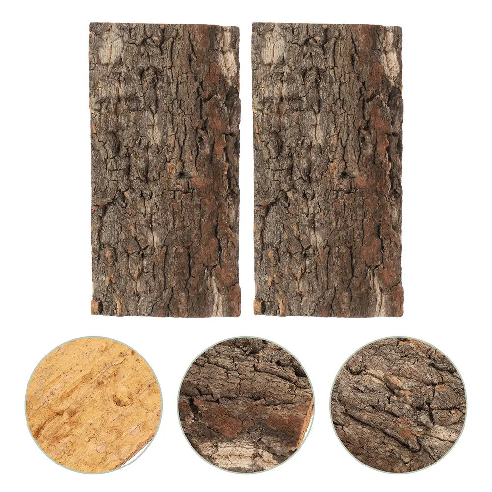 2Pcs Terrarium Cork Bark Decor for reptiles.