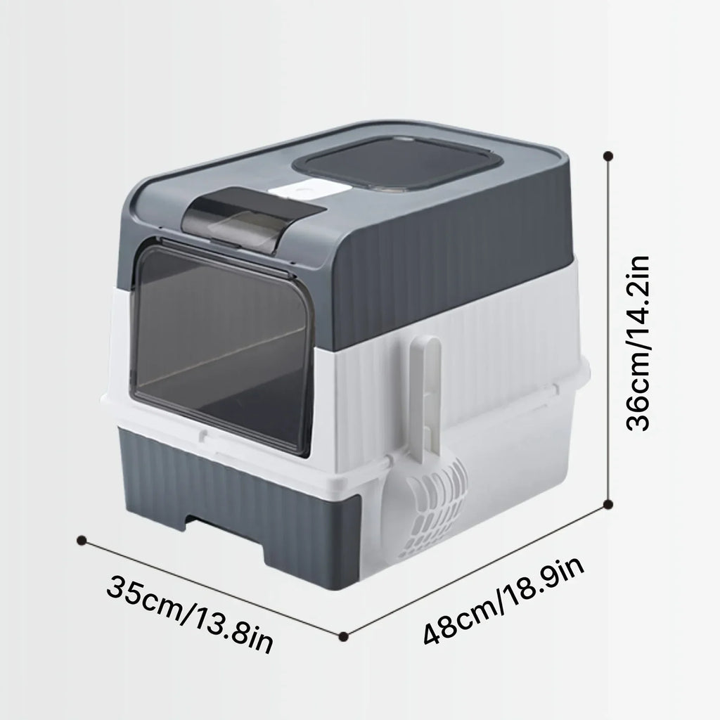 Cat Toilet Fully Enclosed, Drawer Style Easy To Clean.