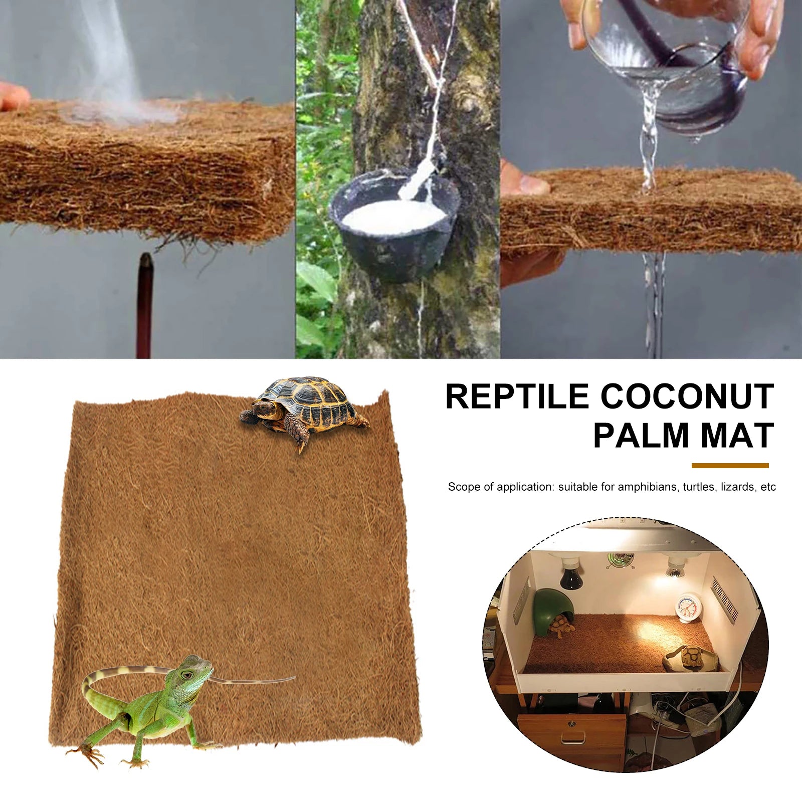 Reptile enclosure Coconut fibre mat.
