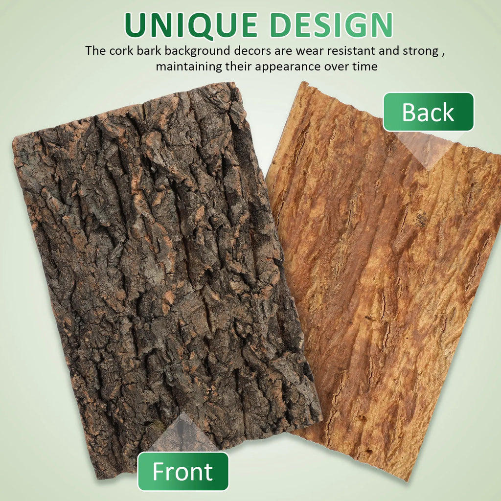 2 piece Cork bark texture for reptiles.