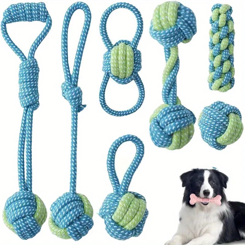 7pcs Dog Rope Chew Toys