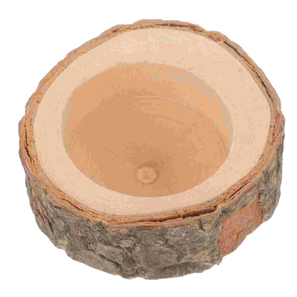 Small pet wooden food bowl.