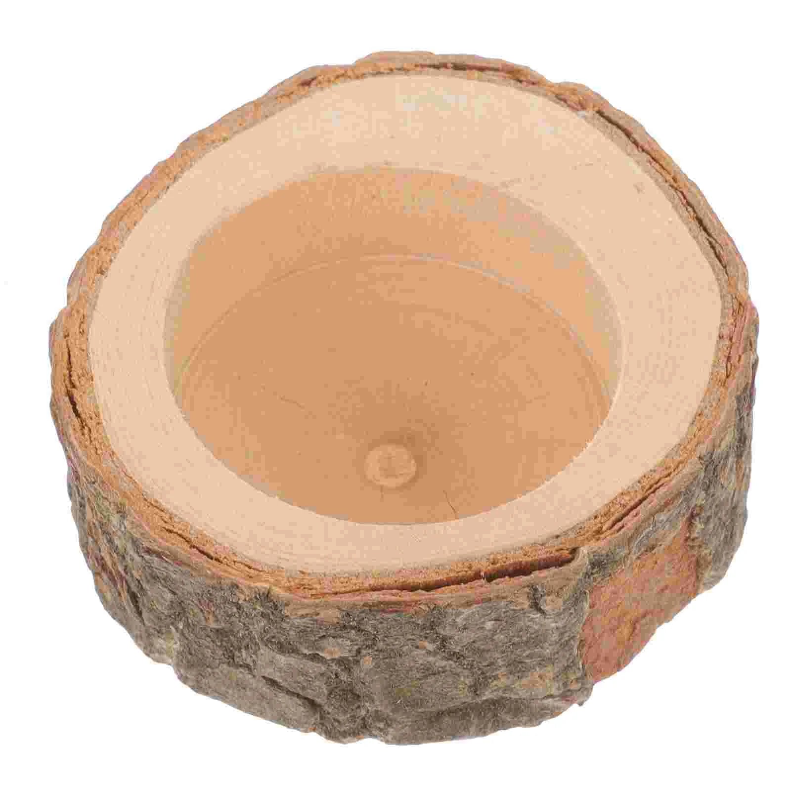 Small pet wooden food bowl.