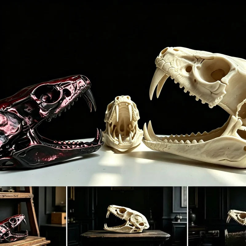 Reptile Vivarium ornament snake skull.