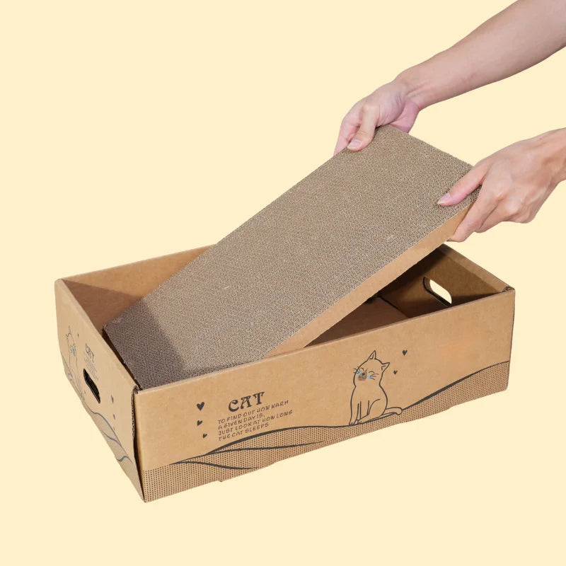 6-Pack Cat Scratching Posts, 13" Wide Extra Large, Reversible Cardboard Scratching Posts.