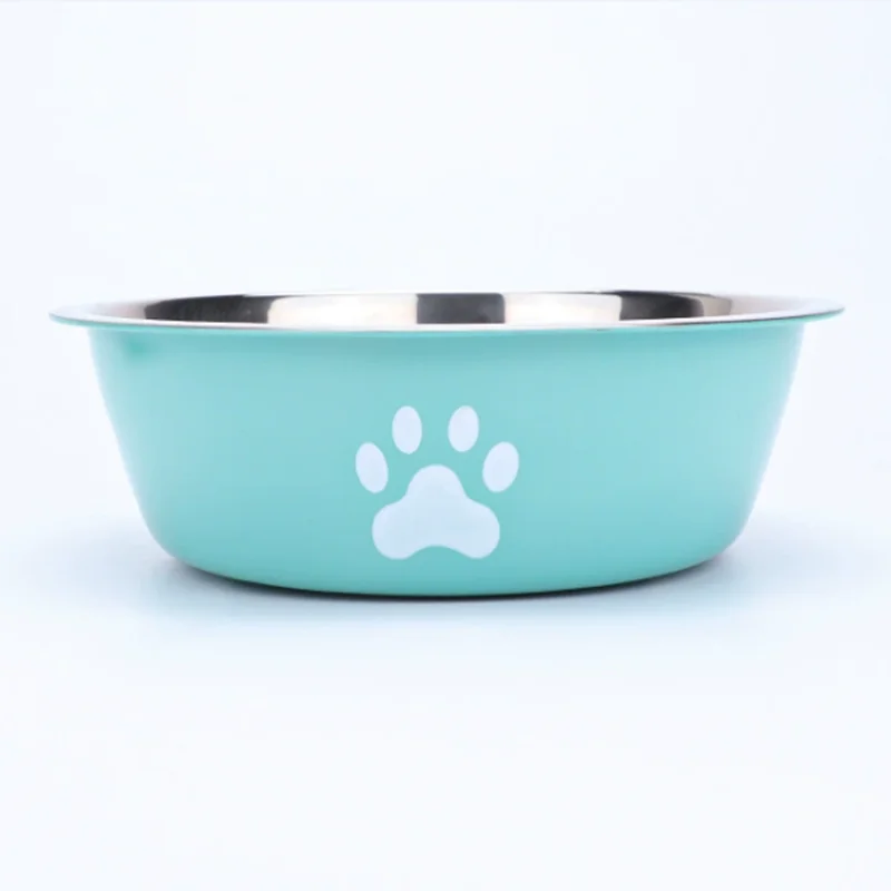 Large capacity stainless steel dog bowl anti-slip
